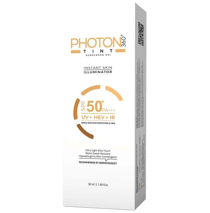 Photon 360 Tint Sunscreen Gel SPF 50 PA+++ | Water & Sweat-Resistant - Classic Derma