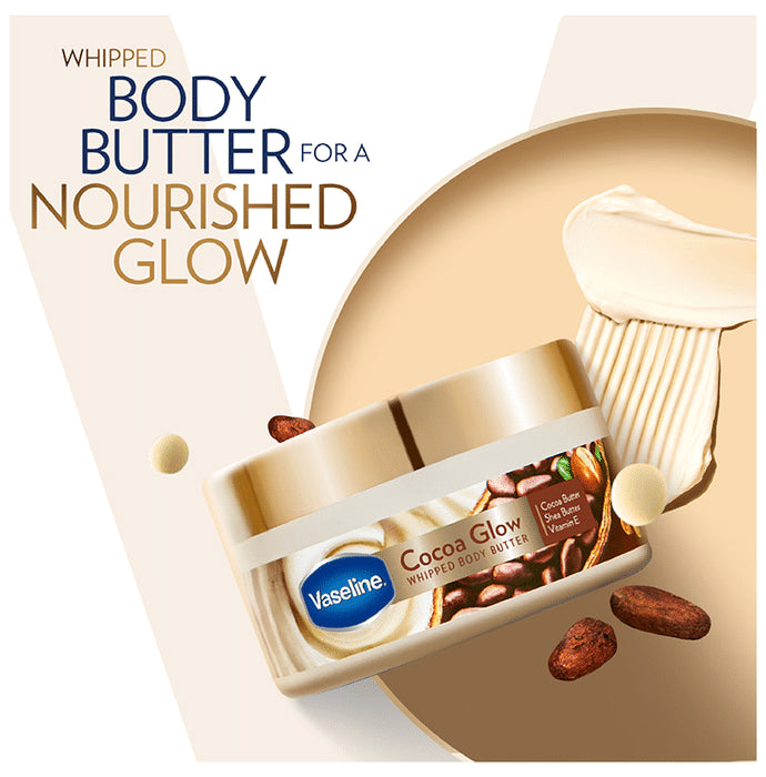 Vaseline Cocoa Glow Body Butter with Cocoa Butter Shea Butter Vitamin E