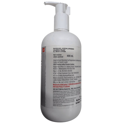 Physiogel Hypoallergenic Calming Relief A.I. Body Lotion | Non-Comedogenic & Hypoallergenic | Derma Care | For Dry Skin Associated with Redness & Itch