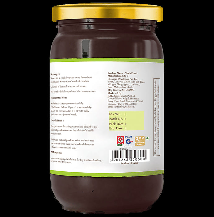 Veda Premium Chyawanprash with Almonds, Saffron, Raisins & Jaggery Sugar Free