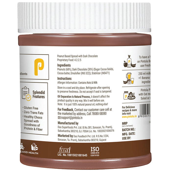 Pintola Dark Chocolate Peanut Butter Crunchy