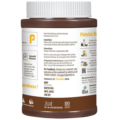 Pintola Dark Chocolate Peanut Butter Crunchy