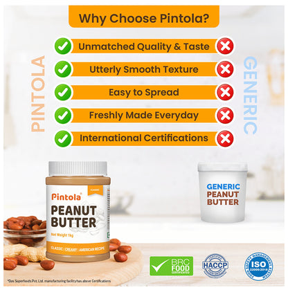 Pintola Classic Peanut Butter American Recipe Creamy