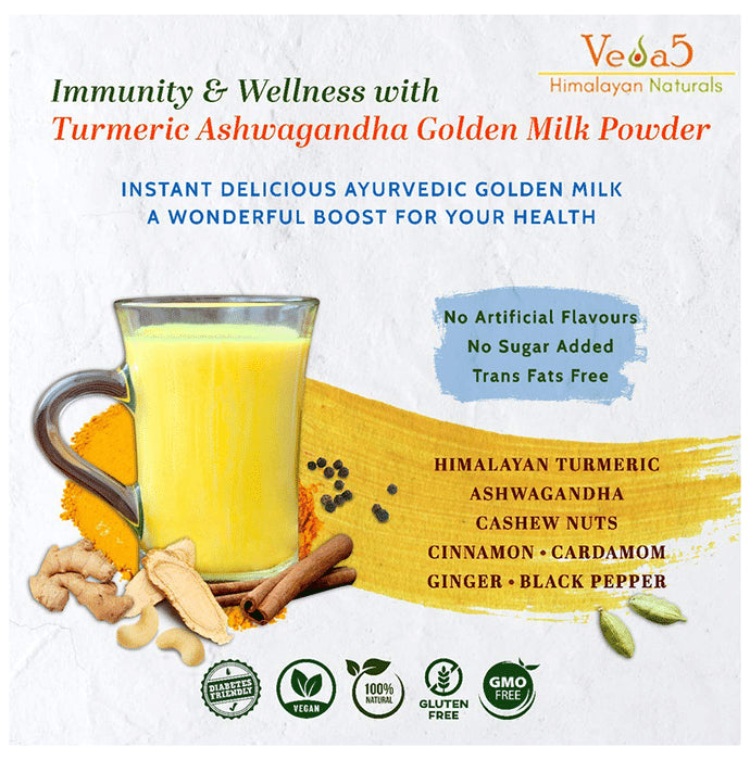 Veda5 Turmeric Ashwagandha Golden Milk Powder