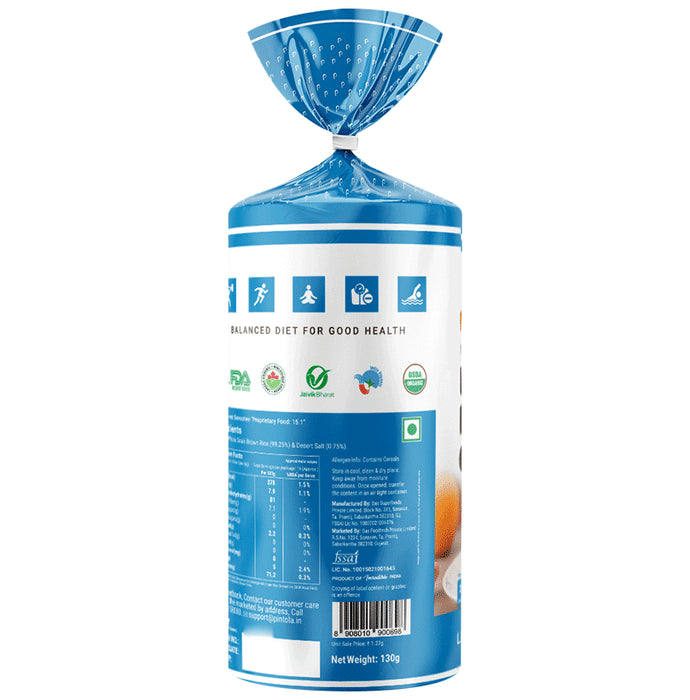 Pintola Organic Wholegrain Brown Rice Cake (130gm Each) LIghtly Salted & Multigrain Unsalted