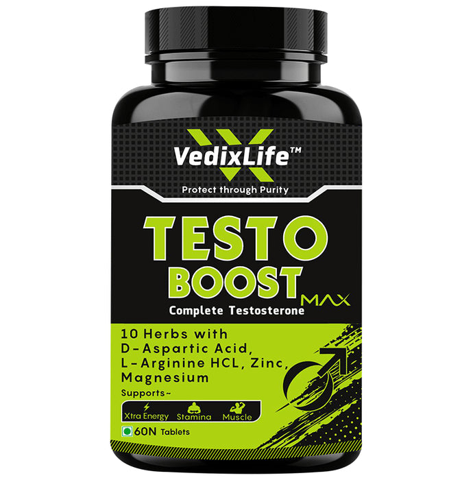 VedixLife Testo Boost Tablet for Stamina & Stronger Muscles - Classic Derma