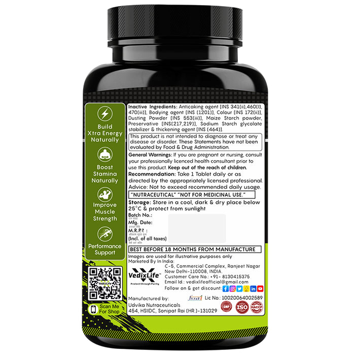 VedixLife Testo Boost Tablet for Stamina & Stronger Muscles