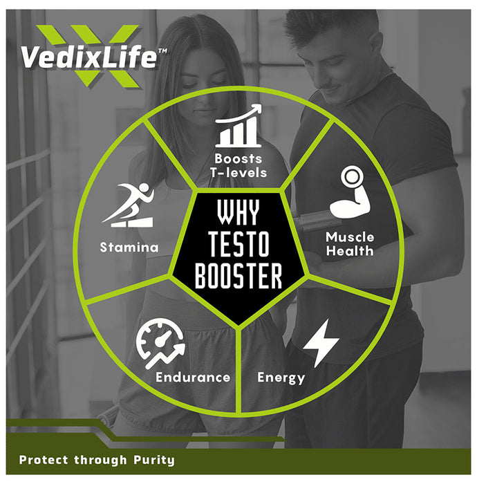 VedixLife Testo Boost Tablet for Stamina & Stronger Muscles