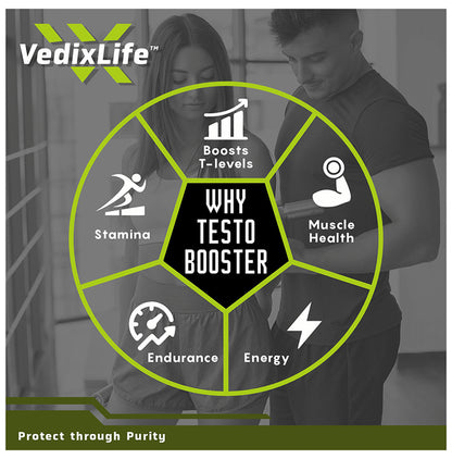 VedixLife Testo Boost Tablet for Stamina & Stronger Muscles