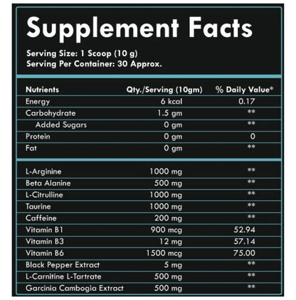 Vegan Bit Pre-Workout Powder Blueberry