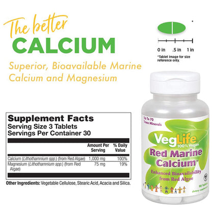 Veglife Red Marine Calcium Tablet