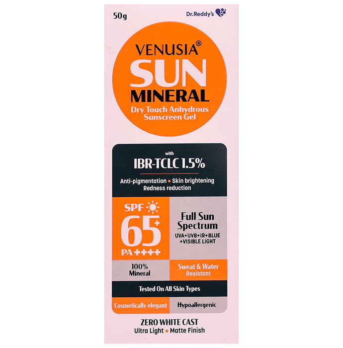 Venusia Sun Mineral Sunscreen Gel SPF 65+ PA++++ - Classic Derma