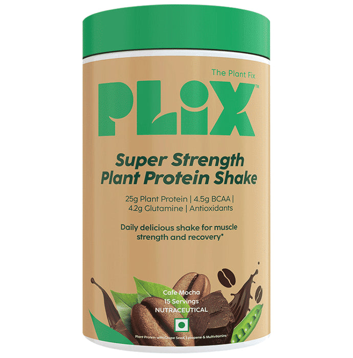 Plix Super Strength Plant Protein Powder Cafe Mocha - Classic Derma