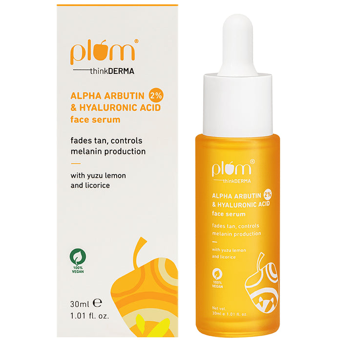 Plum 2% Alpha Arbutin & Hyaluronic Acid Face Serum - Classic Derma