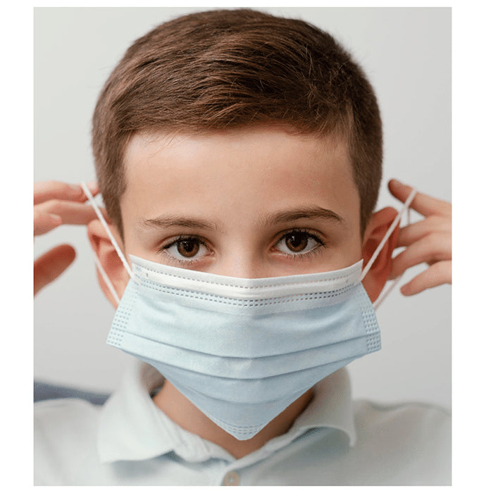 Vibe Kids 4 Ply Premium Mask Blue