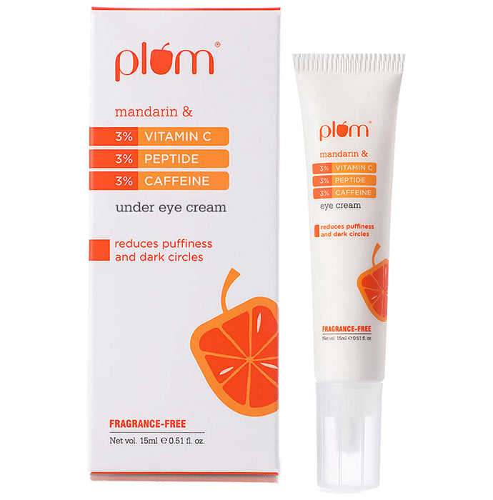 Plum Mandarin & 3% Vitamin, 3% Peptide & 3% Caffiein Under Eye Cream - Classic Derma