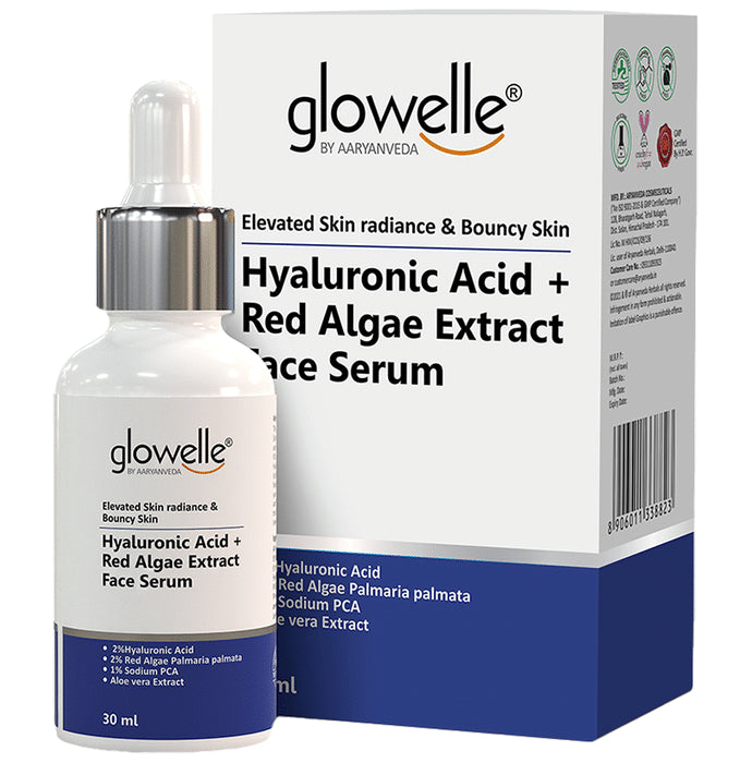 Aryanveda Glowelle Hyaluronic Acid + Red Algae Extract Face Serum - Classic Derma