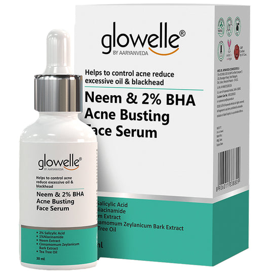 Aryanveda Glowelle Neem & 2% BHA Acen Busting Face Serum - Classic Derma