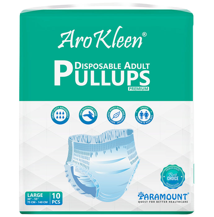 Arokleen Disposable Adult Pullups Diaper (10 Each) Large - Classic Derma