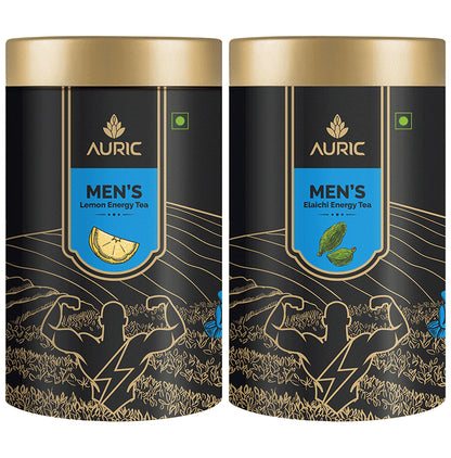 Auric Combo Pack of Shilajit Men's Lemon and Elaichi Sachet (50 Each) - Classic Derma