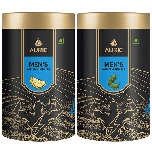 Auric Combo Pack of Shilajit Men's Lemon and Elaichi Sachet (50 Each) - Classic Derma