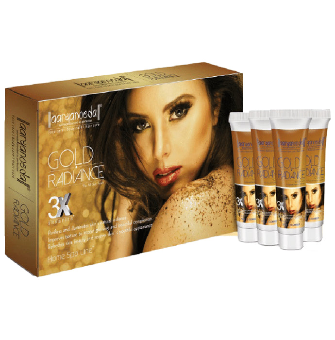 Aryanveda 3X Benefits Home Spa Gold Radiance Kit - Classic Derma