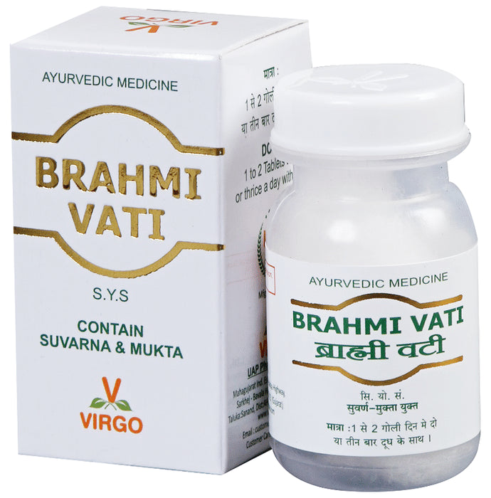Virgo Brahmi Vati Tablet Contain Suvarna & Mukta - Classic Derma
