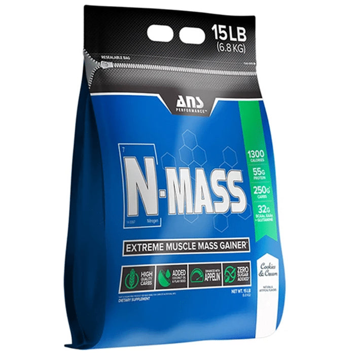 ANS Performance Cookie and Cream N-Mass Extreme Muscle Mass Gainer - Classic Derma