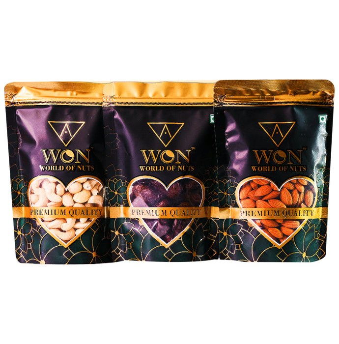 Awon Combo Pack of Cashew (235gm),Safawi (250gm) & Almonds (240gm) - Classic Derma