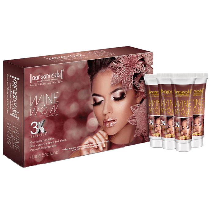 Aryanveda 3X Benefits Home Spa Wine Wow Kit - Classic Derma