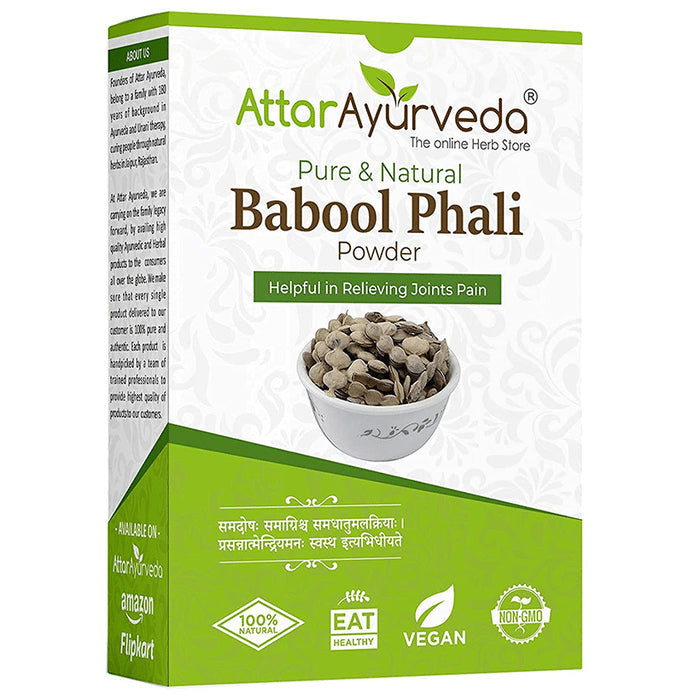 Attar Ayurveda Pure and Natural Babool Phali Powder - Classic Derma