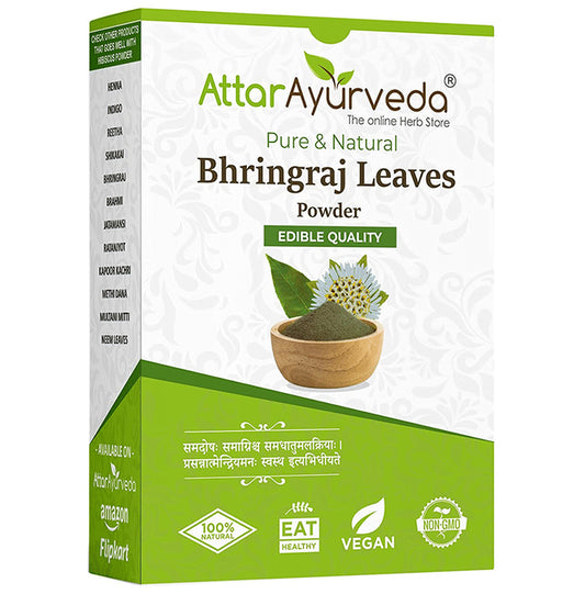 Attar Ayurveda Pure and Natural Bhringraj Leave Powder - Classic Derma