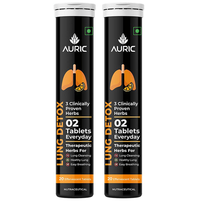 Auric Lung Detox Effervescent Tablet With NAC and Herbs (20 Each) - Classic Derma
