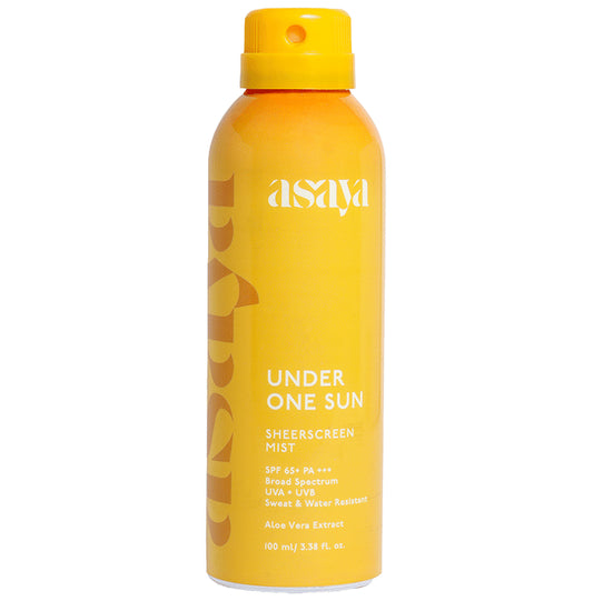 Asaya Under One Sun Sheerscreen Mist Spray with Aloe Vera Extract SPF 65+ PA+++ - Classic Derma