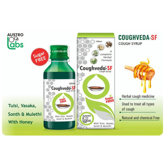 Austro Coughveda-SF Syrup (100ml Each) Sugar Free