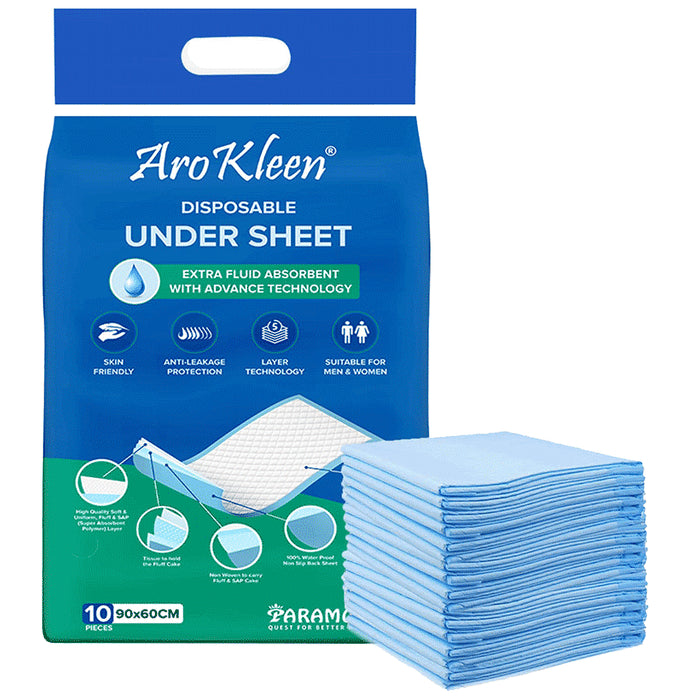 Arokleen Disposable Under Sheet for Hospital Patients (10 Each) 90cm x 60cm - Classic Derma