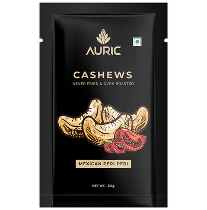 Auric Oven Roasted Cashew (50gm Each) Mexican Peri Peri