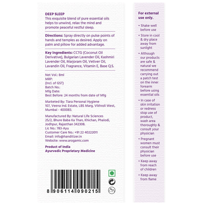 Arogamic Deep Sleep Aroma Therapy Spray (8ml Each)