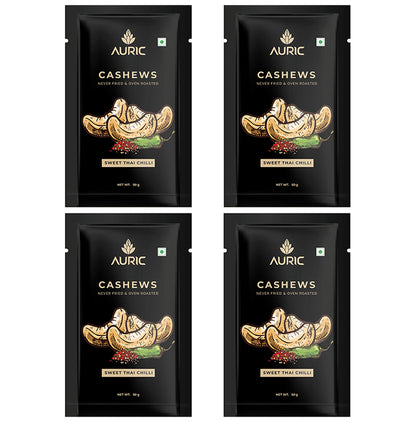 Auric Oven Roasted Cashew (50gm Each) Sweet Thai Chilli - Classic Derma