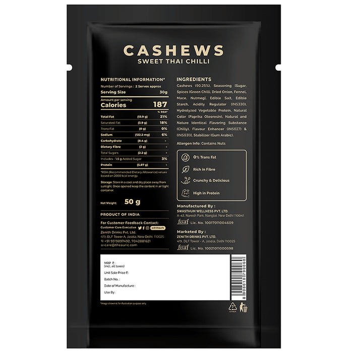 Auric Oven Roasted Cashew (50gm Each) Sweet Thai Chilli