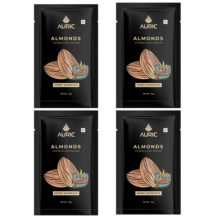 Auric Oven Roasted Smoky Almonds (50gm Each) Barbeque - Classic Derma