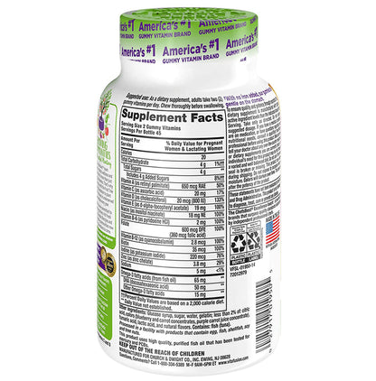 Vitafusion Prenatal Folate & 50mg Gummies Natural Raspberry Lemonade