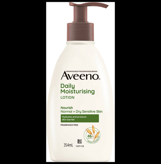 Aveeno Daily Moisturising Lotion | For Normal + Dry Sensitive Skin | Fragrance Free - Classic Derma