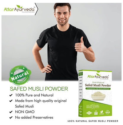 Attar Ayurveda Pure and Natural Safed Musli Powder