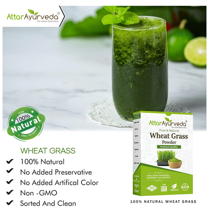 Attar Ayurveda Pure and Natural Wheat Grass Powder