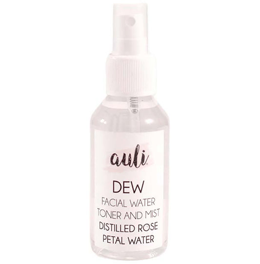 Auli Dew Facial Water Toner and Mist Distilled Rose Petal Water - Classic Derma