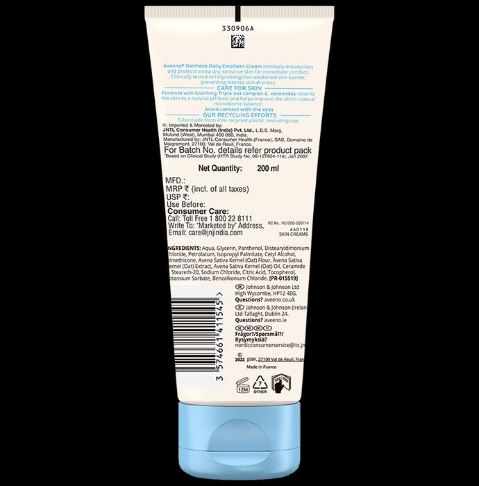 Aveeno Dermexa Cream | Soothes & Protects Atopic-Prone, Itchy & Very Dry Skin