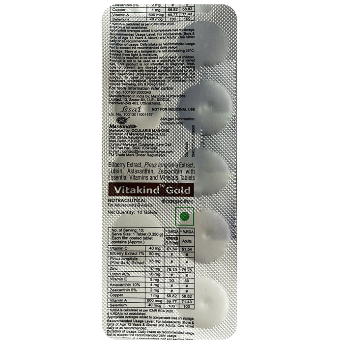 Vitakind Gold Tablet - Classic Derma