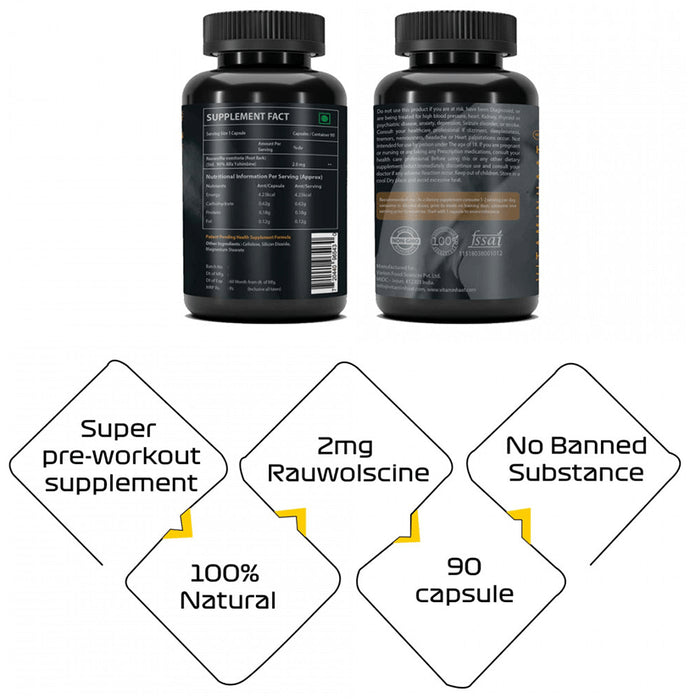 Vitaminhaat Rauwolscine Alfa Yohimbine HCL 2.0mg Capsule
