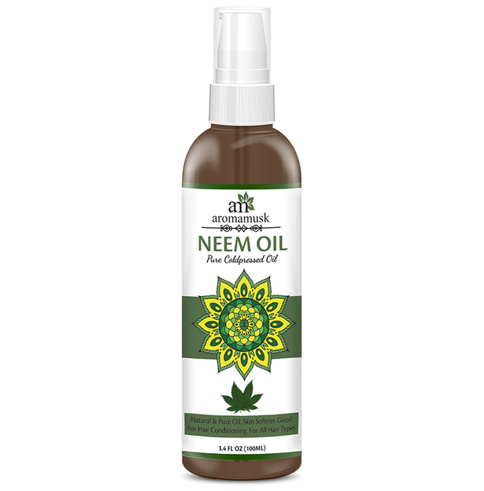 AromaMusk 100% Pure Cold Pressed Neem Oil - Classic Derma